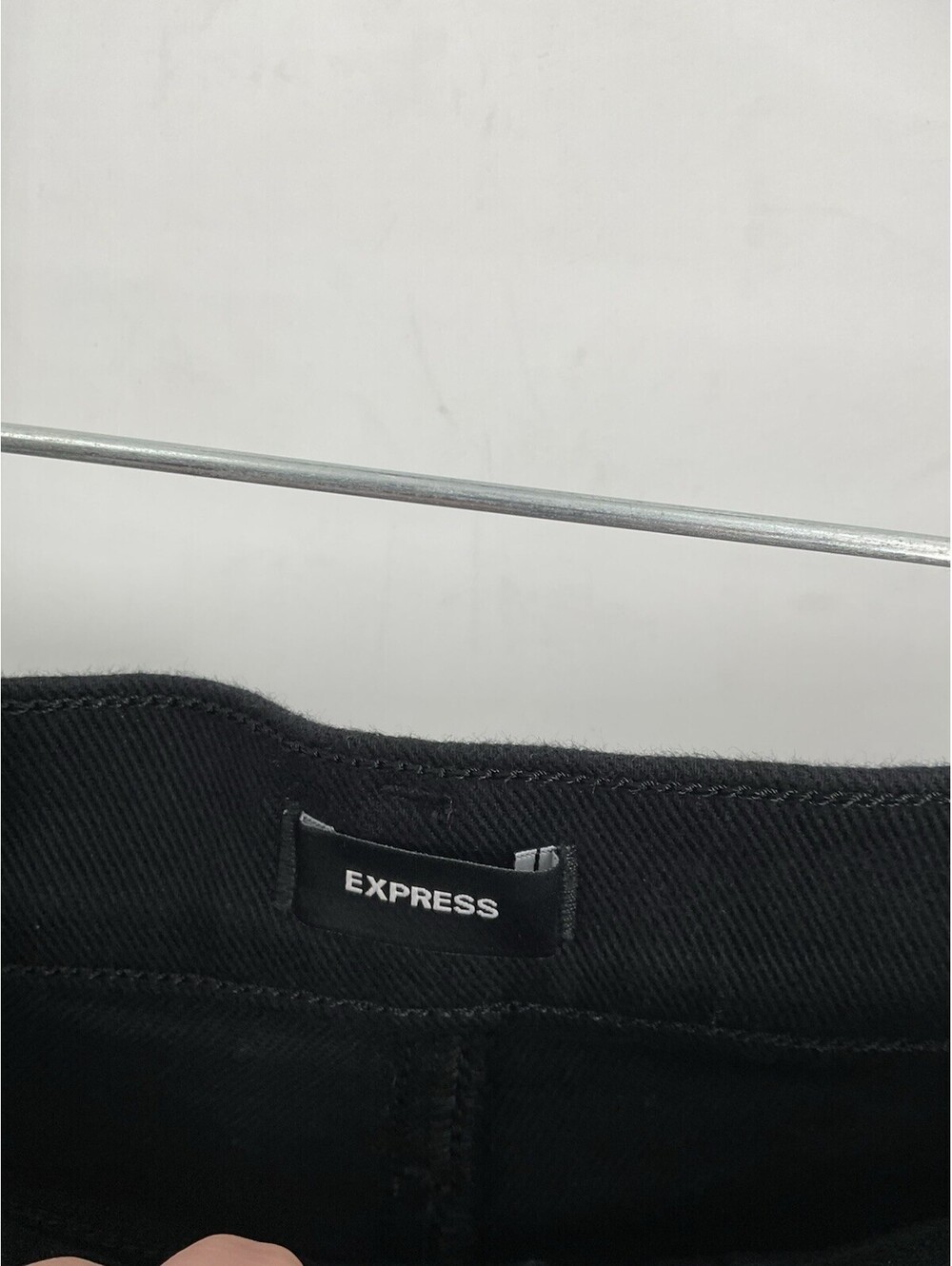 Express Conscious Edit Women’s 6 Reg Straight Ankle High-Rise Black Jeans 136 - Picture 3 of 6